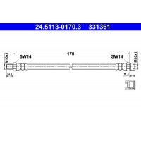 24.5113-0170.3 ATE Гальмівний шланг