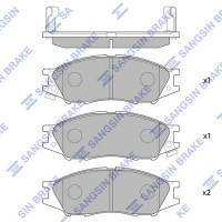 SP1156 Hi-Q Комплект гальмівних колодок дисковий гальм
