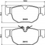 8DB 355 044-381 HELLA Комплект гальмівних колодок дисковий гальм