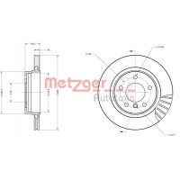 6110182 METZGER Гальмівний диск