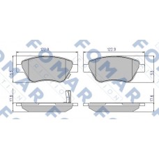 FO 928181 FOMAR Friction Комплект гальмівних колодок дисковий гальм