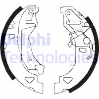 LS1682 DELPHI Комплект гальмівних колодок