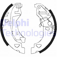 LS1682 DELPHI Комплект гальмівних колодок