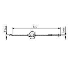 1 987 482 121 BOSCH Тросик, cтояночный тормоз