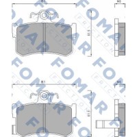 FO 491381 FOMAR Friction Комплект гальмівних колодок дисковий гальм