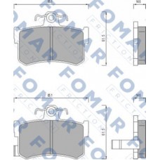 FO 491381 FOMAR Friction Комплект гальмівних колодок дисковий гальм