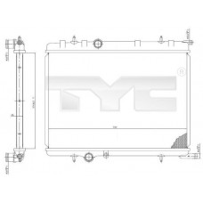 705-0027 TYC Радіатор охолодження двигуна