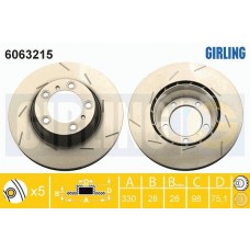 6063215 GIRLING Гальмівний диск