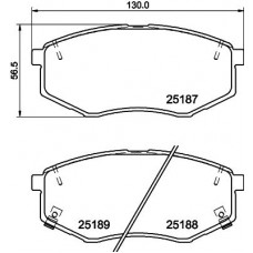 8DB 355 029-101 HELLA Комплект гальмівних колодок дисковий гальм