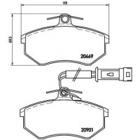 P 85 016 BREMBO Комплект гальмівних колодок дисковий гальм