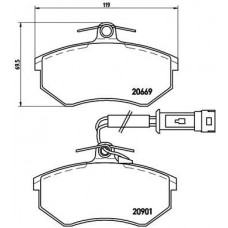 P 85 016 BREMBO Комплект гальмівних колодок дисковий гальм