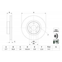 0 986 479 E69 BOSCH Гальмівний диск