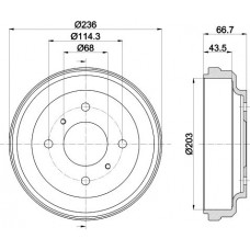 8DT 355 300-621 HELLA PAGID Гальмівний барабан
