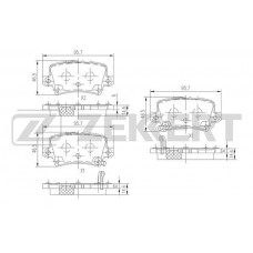 BS-1749 ZEKKERT Комплект гальмівних колодок дисковий гальм