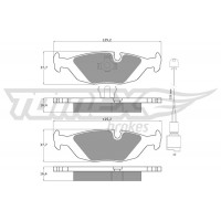 TX 11-301 TOMEX Brakes Комплект гальмівних колодок дисковий гальм