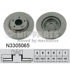 N3305065 NIPPARTS Гальмівний диск