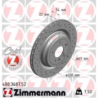 400.3687.52 ZIMMERMANN Гальмівний диск