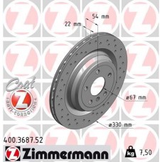 400.3687.52 ZIMMERMANN Гальмівний диск