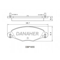 DBP1655 DANAHER Комплект гальмівних колодок дисковий гальм