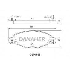 DBP1655 DANAHER Комплект гальмівних колодок дисковий гальм