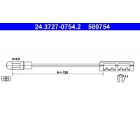 24.3727-0754.2 ATE Тросик, cтояночный тормоз
