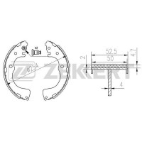 BK-4173 ZEKKERT Комплект гальмівних колодок