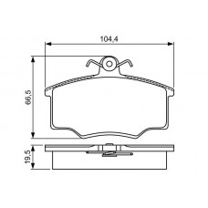 0 986 495 340 BOSCH Комплект гальмівних колодок дисковий гальм