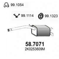 58.7071 ASSO Глушник вихлопних газів кінцевий