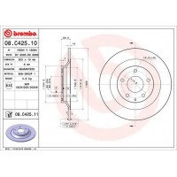 08.C425.11 BREMBO Гальмівний диск