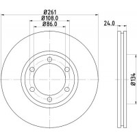 8DD 355 117-401 HELLA Гальмівний диск