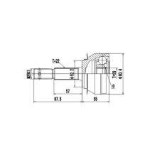 DCV844046 DYNAMATRIX Шарнирный комплект, Привідний вал