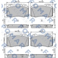 FO 694181 FOMAR Friction Комплект гальмівних колодок дисковий гальм