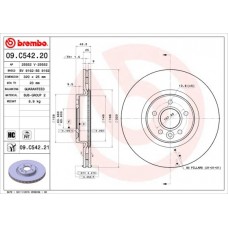 09.C542.21 BREMBO Гальмівний диск