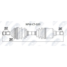 NPW-CT-020 NTY Привідний вал