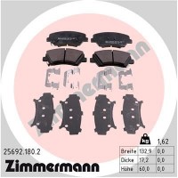 25692.180.2 ZIMMERMANN Комплект гальмівних колодок дисковий гальм