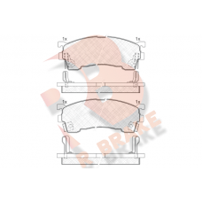 RB0971 R BRAKE Комплект гальмівних колодок дисковий гальм