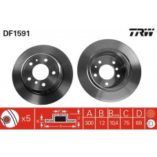 DF1591 TRW Гальмівний диск