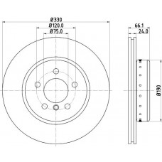 8DD 355 120-661 HELLA Гальмівний диск