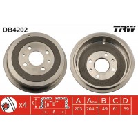DB4202 TRW Гальмівний барабан