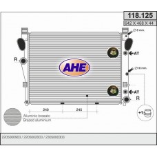 118.125 AHE Радіатор охолодження двигуна