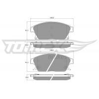 TX 16-51 TOMEX Brakes Комплект гальмівних колодок дисковий гальм