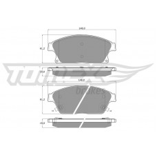 TX 16-51 TOMEX Brakes Комплект гальмівних колодок дисковий гальм