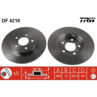 DF4218 TRW Гальмівний диск