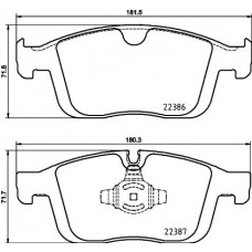 P 86 026 BREMBO Комплект гальмівних колодок дисковий гальм