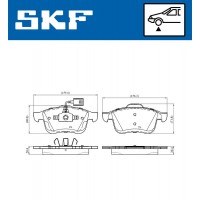 VKBP 80476 E SKF Комплект гальмівних колодок дисковий гальм