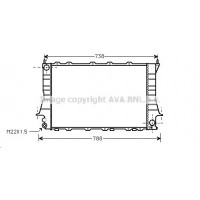 AIA2083 AVA QUALITY COOLING Радіатор охолодження двигуна