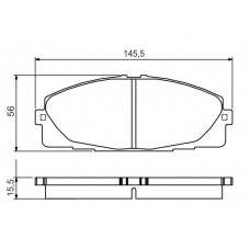 0 986 495 152 BOSCH Комплект гальмівних колодок дисковий гальм