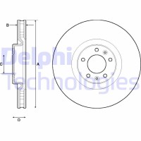 BG4716C DELPHI Гальмівний диск