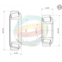 70-210045 MULTIPARTS Комплект підшипника ступиці колеса