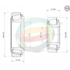 70-210045 MULTIPARTS Комплект підшипника ступиці колеса